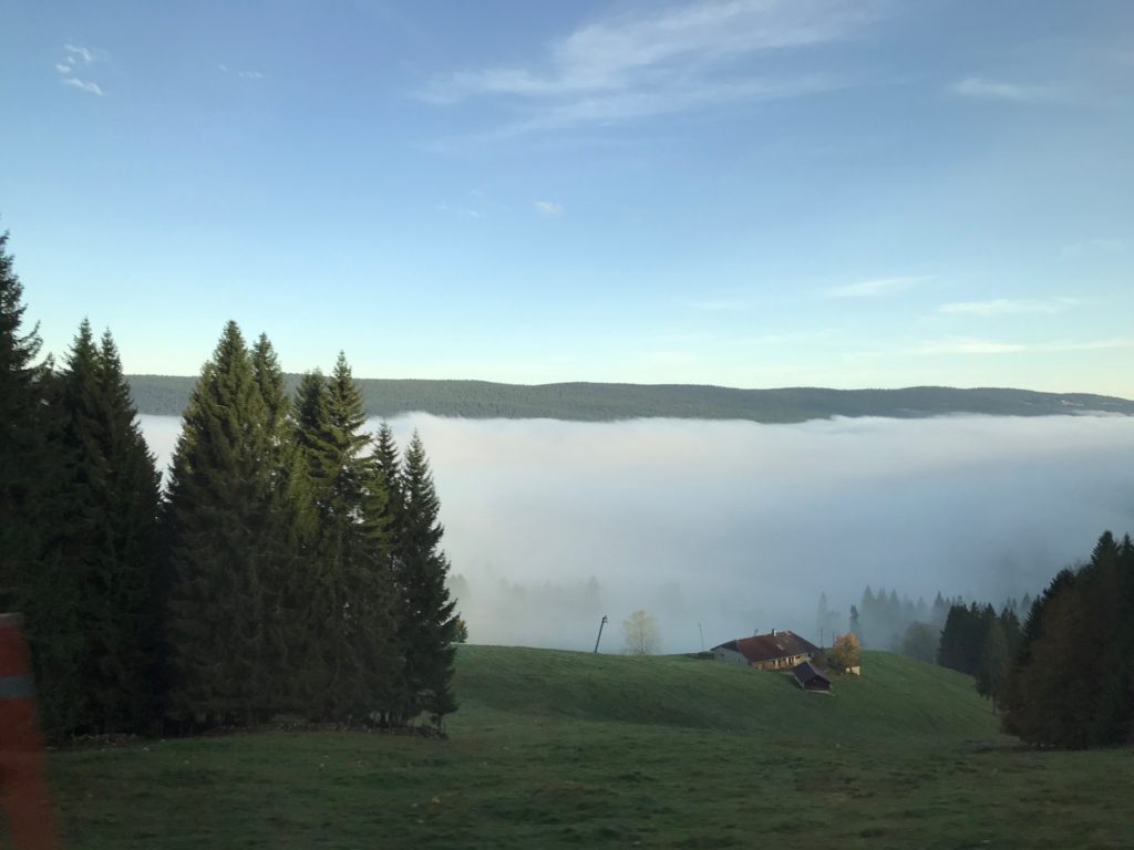 Cloud cover in the Swiss Alps